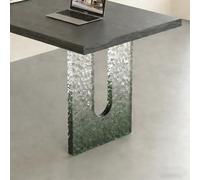 WNGJZZYC 1 Pieza de Patas de Mesa de Acrílico, Patas de Escritorio de Acrílico Flotantes Modernas, Apto para Patas de Escritorio Flotante, Cocina, Mesa de Comedor y Bar(Green,60x70x2cm/24x28x0.8in)