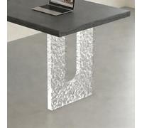 WNGJZZYC 1 Pieza de Patas de Mesa de Acrílico, Patas de Escritorio de Acrílico Flotantes Modernas, Apto para Patas de Escritorio Flotante, Cocina, Mesa de Comedor y Bar(White,60x70x2cm/24x28x0.8in)