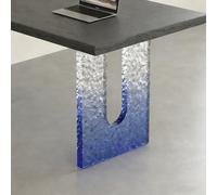 WNGJZZYC 1 Pieza de Patas de Mesa de Acrílico, Patas de Escritorio de Acrílico Flotantes Modernas, Apto para Patas de Escritorio Flotante, Cocina, Mesa de Comedor y Bar(Blue,60x70x2cm/24x28x0.8in)