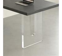 WNGJZZYC 1 Pieza de Patas de Mesa de Acrílico, Patas de Escritorio de Acrílico Flotantes Modernas, Apto para Patas de Escritorio Flotante, Cocina, Mesa de Comedor y Bar(Clear,60x70x2cm/24x28x0.8in)