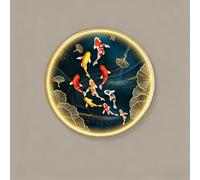 WNGJZZYC Decoración de Pared de Paisaje con Luz LED, Decoración De Pared Artística LED 3D Para Salón, Dormitorio, Pasillo, Entrada, Negro y Dorado(Black,80cm/32in)