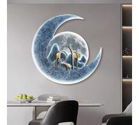WNGJZZYC Escultura de Pared LED 3D, Arte Feng Shui Con Luz, Decoración Del Hogar Moderna, Decoración De Pared Con Alimentación Por Enchufe, Para Salón, Entrada, Pasillo(Blue,40cm/16in)