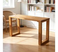 WNGJZZYC Mesa Alta Bar Estrecha y Larga, Mesa Consola de Acacia Maciza, Acabado Miel, Mueble de Sala de Estar con Montaje Fácil para Detrás del Sofá, Entrada o Pasillo(140x40x75cm/55x16x30in)