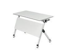 WNGJZZYC Mesa de Conferencias Plegable, Mesa de Seminario con Ruedas, Escritorio de Oficina, Escritorio para Computadora para Recepciones y Conferencias de Oficina(White,180x40x75cm/71x16x30in)