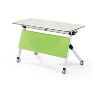 WNGJZZYC Mesa de Conferencias Plegable, Mesa de Seminario con Ruedas, Escritorio de Oficina, Escritorio para Computadora para Recepciones y Conferencias de Oficina(Green,120x60x75cm/47x24x30in)
