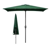 WNGJZZYC Parasol De Terraza Semirrectangular, Lona Protectora UV E Hidrófuga De Cinco Varillas, Con Manivela, Sin Base, Refugio Exterior Para Balcón, Jardín, Plataforma, Cafetería(Green)