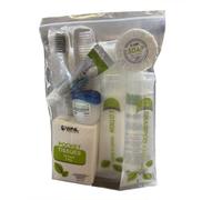 WNL Products 1400SUB-50PACK Deluxe - Kit de comodidad para adultos en bolsa transparente, suministros esenciales de alta calidad para higiene personal y artículos de tocador, paquete de 50