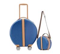 Wnota Maletas Maleta De Mano Redonda De 2 Piezas, Maleta De 18 Pulgadas con Caja De Bloqueo con Contraseña, Maleta con Ruedas Maleta con Ruedas (Color : A, Size : 2 Piece)