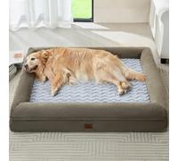 WNPETHOME Camas lavables para perros de gran tamaño, cama para perros XXXXL, sofá cama ortopédica para perros con funda extraíble e impermeable, cama extragrande para perros con lados de refuerzo para