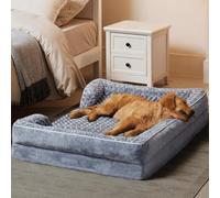 WNPETHOME Camas para perros de gran tamaño, sofá cama ortopédica lavable con forro impermeable y parte inferior antideslizante para dormir mascotas