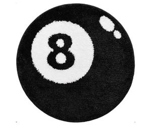 WNRLL Alfombra Redonda de 8 Bolas Absorbente Antideslizante Suave Lavable a Máquina para Decoración de Fiestas y Salas de Estar Alfombra de Bolas de Billar,C Faux Cashmere,60cmx60cm