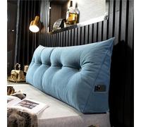 WNRLL Almohadas Cuña para Cabecero de Cama Almohada Triangular de Lectura Cojín de Apoyo Lumbar Respaldo de Cintura Cojín Suave para Sofá Cama,01,80x50x20cm/30x20x8in