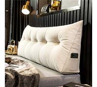 WNRLL Almohadas Cuña para Cabecero de Cama Almohada Triangular de Lectura Cojín de Apoyo Lumbar Respaldo de Cintura Cojín Suave para Sofá Cama,06,100x50x20cm/39x20x8in