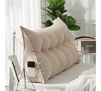 WNRLL Almohadas Cuña para Cabecero de Cama Almohada Triangular de Lectura Cojín de Apoyo Lumbar Respaldo de Cintura Cojín Suave para Sofá Cama,18,180x50x20cm/71x20x8in