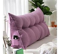 WNRLL Almohadas Cuña para Cabecero de Cama Almohada Triangular de Lectura Cojín de Apoyo Lumbar Respaldo de Cintura Cojín Suave para Sofá Cama,24,200x50x20cm/79x20x8in