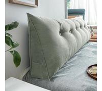 WNRLL Almohadas Cuña para Cabecero de Cama Almohada Triangular de Lectura Cojín de Apoyo Lumbar Respaldo de Cintura Cojín Suave para Sofá Cama,11,120x50x20cm/47x20x8in