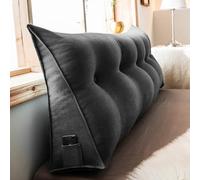 WNRLL Almohadas Cuña para Cabecero de Cama Almohada Triangular de Lectura Cojín de Apoyo Lumbar Respaldo de Cintura Cojín Suave para Sofá Cama,20,80x50x20cm/30x20x8in