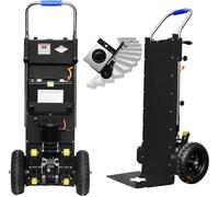 WNRLL Carretilla De Mano EléCtrica,Carretilla para Subir Escaleras con Carga De 400 Kg Que Ahorra Mano De Obra con Mango TelescóPico Motor Sin Escobillas De 1200 W,01