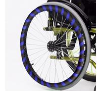 WNUHYYL 1 par de Fundas para Aros de Silla de Ruedas Cubierta Antideslizante para llanta de Silla de Ruedas 20/22/24 Pulgadas para Silla de Ruedas para Mejorar el Agarre y La Tracción,004,22in