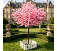 WNUHYYL Árbol De Flor De Cerezo Rosa Artificial Árbol Artificial de Cerezo en Flor, Hecho a Mano, con Tronco de Madera Natural y Flores realistas para decoración del hogar,200CM*6.5ft/200CM*6.5ft