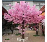 WNUHYYL Árbol De Flor De Cerezo Rosa Artificial Flor de Cerezo Artificial Hecha a Mano Planta Grande Tronco de Madera Natural, Flores realistas para decoración del hogar,003,200CM*6.5ft/200CM*6.5ft