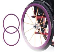 WNUHYYL Cubiertas de aro for Sill Fundas Protectoras para Ruedas Traseras de Sillas de Ruedas de 20/22/24 Pulgadas Cubierta de Rueda Trasera para Mejorar el Agarre y La Tracción,001,24in