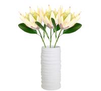 Wnvivi 3 Piezas de Flores Artificiales, Tallos de 40 Cm de Largo, Seda, Protea Cynaroides, Manojo de Flores, Plantas Falsas, Ramo de Flores Artificiales para Decoración del Hogar(Amarillo)