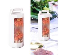 Wnvivi 30 cajas de exhibición plegables octogonales, bolsas de ramo de boda, caja de exhibición de ramo de flores con ventana, bolsas de papel con asas (A)