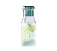 Wnvivi Juego de Jarra de Agua y Vidrio Junto a la Cama, Jarra de Agua de Vidrio de 820 Ml con Vaso, Jarra de Vidrio para Mesita de Noche con Taza para Dormitorio y Baño (B)