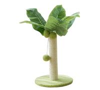 Wnvivi Rascador para Gatos con Bola Colgante, árbol Falso de 32 X 25 Cm, Rascador para Gatos de Cáñamo Y Sisal con Hojas Verdes, Rascador para Gatos de Palmera para Gatos de Interior(Verde)