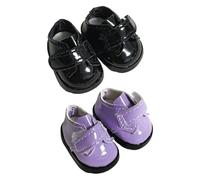 WNXGNHO 3. 2 Pares De Muñecas Pequeñas Realistas Colección De Zapatos De Tela Y PU para Exhibiciones De Muñecas Juego Creativo Calzado De Juguete De PU para Mujeres