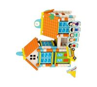 WNXGNHO Bloques De Aprendizaje Preescolar De Juguete De Ciudad De Construcción De Madera Natural para Niños Y Niñas Pequeños Mejora La Creatividad Rompecabezas