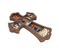 WNXGNHO Cruces De Natividad Adorno De Historia Navideña Decoraciones De Escena De Madera para Árbol De Navidad Regalo Religioso De La Sagrada Familia Cruces De Escena De Madera