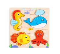 WNXGNHO Divertido Rompecabezas De Animales para Niños Juguete Que Fomenta Las Habilidades Sociales Desarrollo Cognitivo Y La Actividad De Vinculación Familiar Animal De Madera