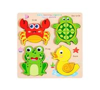WNXGNHO Divertido Rompecabezas De Animales para Niños Juguete Que Fomenta Las Habilidades Sociales Desarrollo Cognitivo Y La Actividad De Vinculación Familiar Animal De Madera