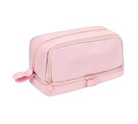 WNXGNHO Estuche para lápices de color sólido, bolsas de doble capa, bolsa de gran capacidad, suministros de vuelta a la escuela para niñas, bolsa de color sólido, doble capa para la escuela, b