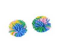 WNXGNHO Juguete interactivo para gatos, bolas de EVA suaves y coloridas, juego silencioso para interiores, mejora los ejercicios interactivos para interiores con plumas suaves