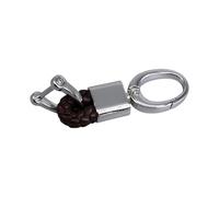 WNXGNHO Llavero con cordón de cuero, estilo vintage, para llaves de coche, accesorios de moda adecuados para cualquier ocasión, llavero con latón, S, Silver
