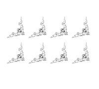 WNXGNHO Paquete de 8 protectores de esquina de metal para libros, aplicación de clip simple, multifuncional, textura de metal para artículos de papel, esquinas decorativas, Large, como se describe