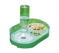 WNXGNHO Vajilla 2 en 1 para mascotas, cuenco de agua y comida para perros, dispensador de cerámica antiderrames, juego combinado para alimentos elevados para mascotas