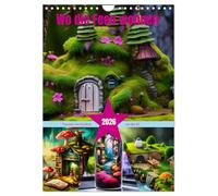 Wo die Feen wohnen (Wandkalender 2026 DIN A4 hoch), CALVENDO Monatskalender: Fantasy-Architektur aus der KI