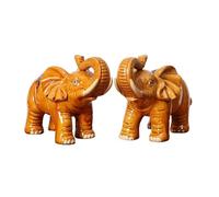 Wo Lai Gou Estatua de elefante de la suerte, hecha a mano, cristal esmaltado chino, decoración de Feng Shui, arte del patrimonio cultural inmaterial, regalo para inauguración de la casa, boda
