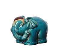 Wo Lai Gou Estatua de elefante de la suerte, hecha a mano, cristal esmaltado chino, decoración de Feng Shui, arte del patrimonio cultural inmaterial, regalo para inauguración de la casa, boda