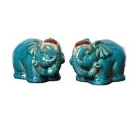 Wo Lai Gou Estatua de elefante de la suerte, hecha a mano, cristal esmaltado chino, decoración de Feng Shui, arte del patrimonio cultural inmaterial, regalo para inauguración de la casa, boda
