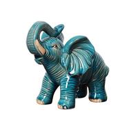 Wo Lai Gou Estatua de elefante de la suerte, hecha a mano, cristal esmaltado chino, decoración de Feng Shui, arte del patrimonio cultural inmaterial, regalo para inauguración de la casa, boda