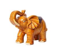 Wo Lai Gou Estatua de elefante de la suerte, hecha a mano, cristal esmaltado chino, decoración de Feng Shui, arte del patrimonio cultural inmaterial, regalo para inauguración de la casa, boda