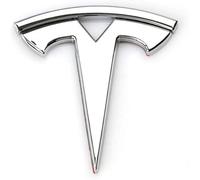 WOAFEY 2 Piezas Etiqueta engomada del Emblema del Coche Logo para Tesla Model 3 Model Y Model S Autoadhesivo