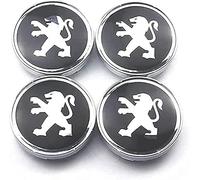 WOAFEY Tapacubos 4 PCS 56mm para Peugeot 206/207/208/306/307/308/406/408/506/507/508 Centro de Rueda de Coche Cubierta de Llantas de Estilo Automático Insignia Emblema Pegatina Tapas de Cubo de Rueda