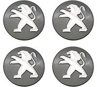 WOAFEY Tapacubos 4 PCS 60mm para Peugeot 3008 307 408 308S 508L 4008 Tapacubos de Centro de Rueda de Coche Cubierta de Llantas de Estilo Automático Insignia Emblema Pegatina Tapas de Cubo de Rueda