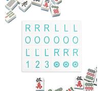 Woalopted El Tablero De Mahjong | Set De Fichas | Tablero para Práctica Individual - para Entretenimiento en Casa al Aire Libre Familia Principiantes Cumpleaños